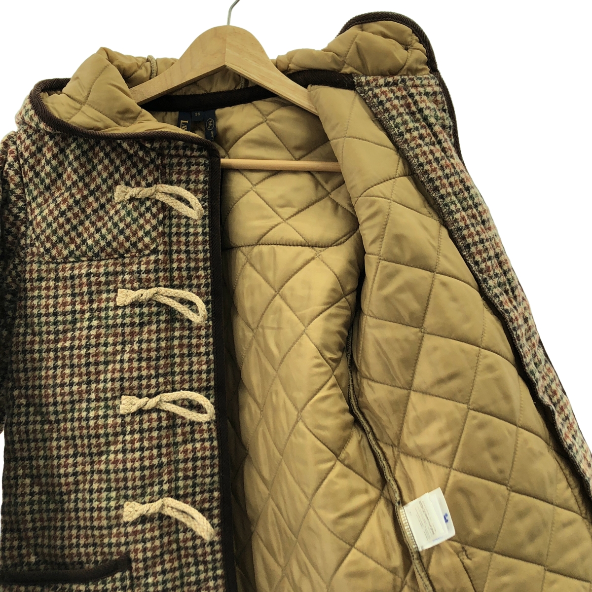 LAVENHAM / ラベンハム ウール キルティング ダッフルコート フーディ