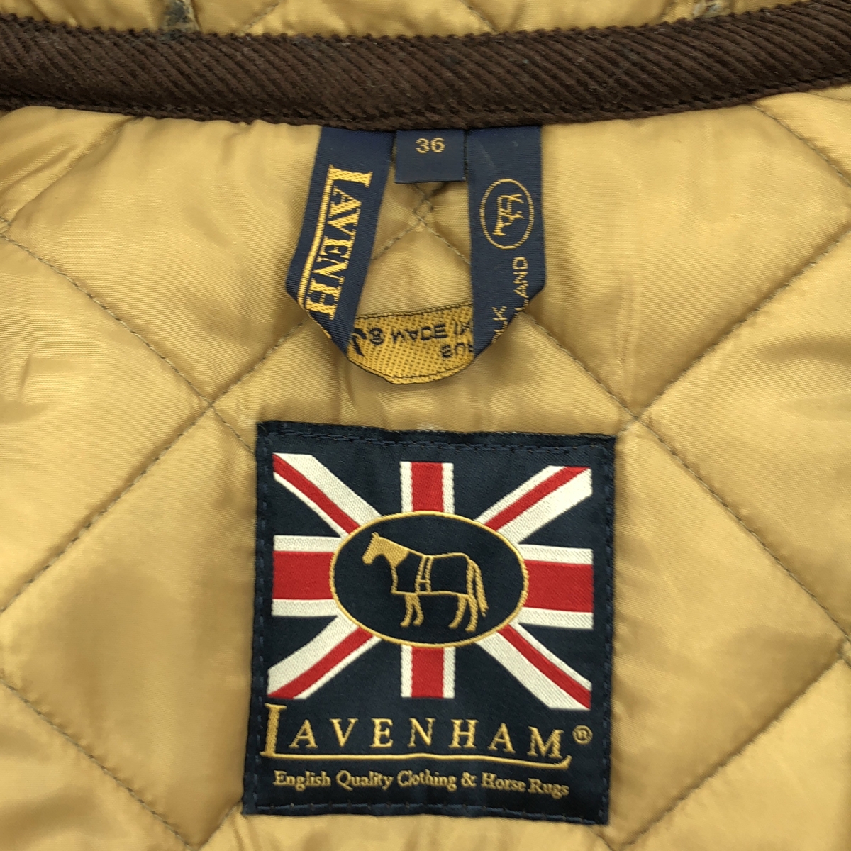 LAVENHAM / ラベンハム ウール キルティング ダッフルコート フーディ
