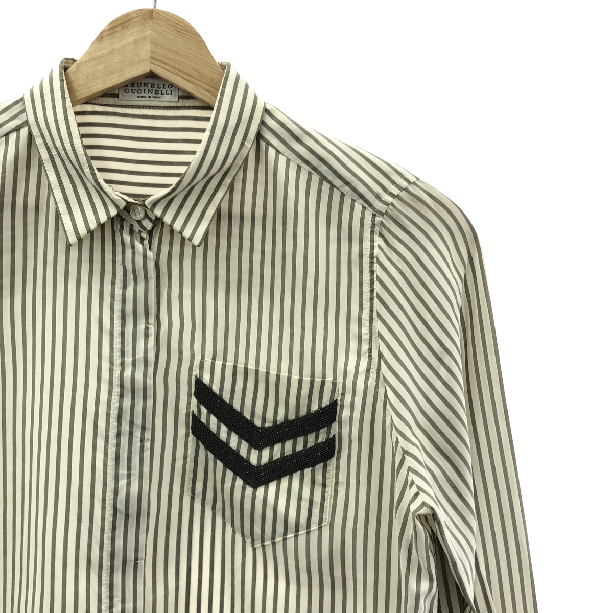 BRUNELLO CUCINELLI / ブルネロクチネリ シルク ストライプ シャツ