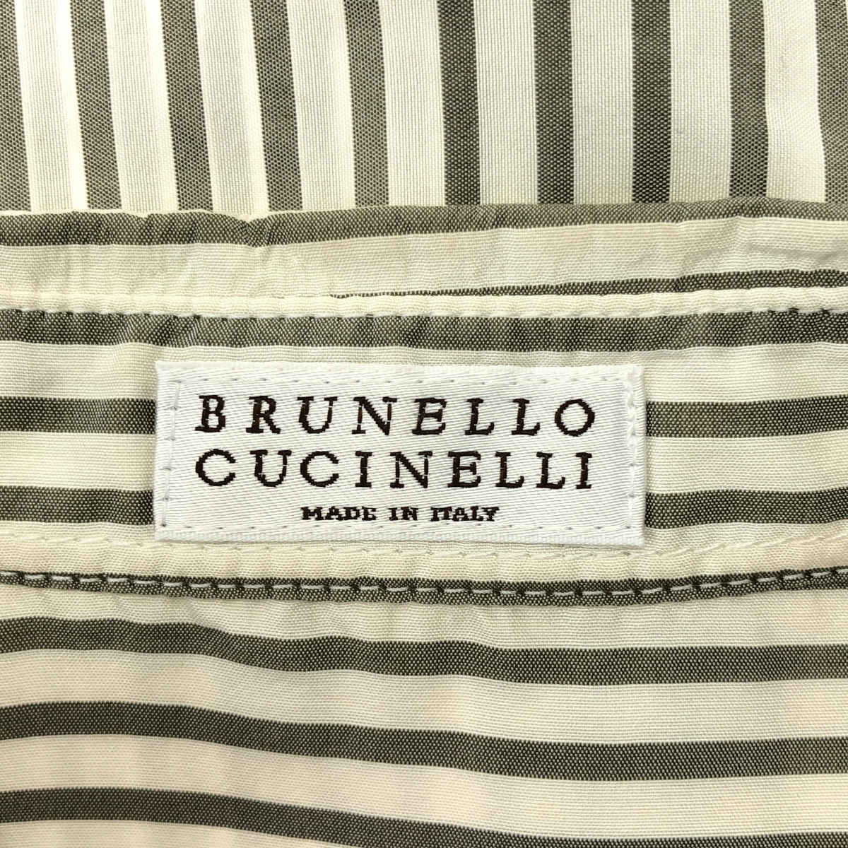 BRUNELLO CUCINELLI / ブルネロクチネリ シルク ストライプ シャツ