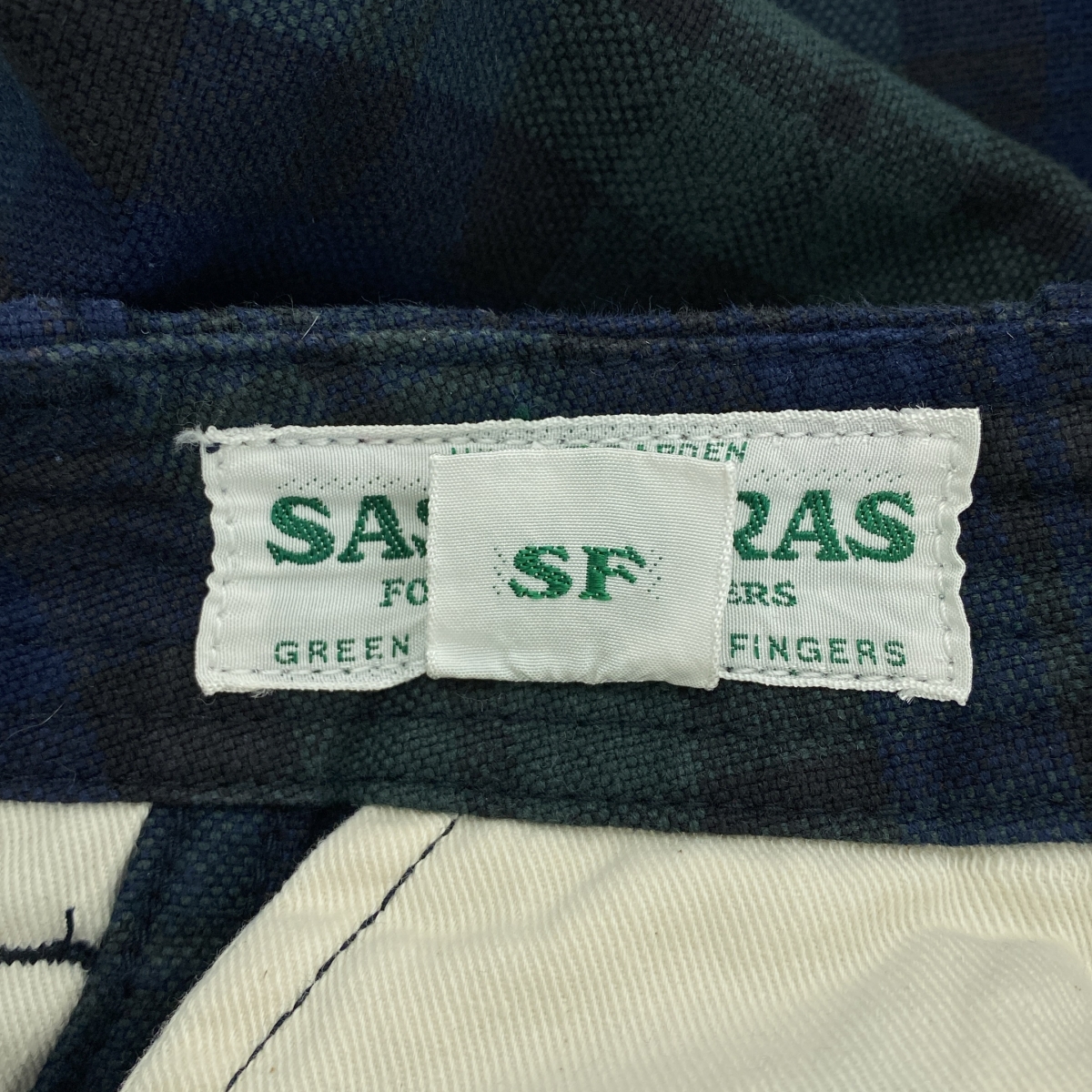 SASSAFRAS / ササフラス Sprayer Stream Pants 1/2 スプレイヤー ストリーム チェックショートパンツ