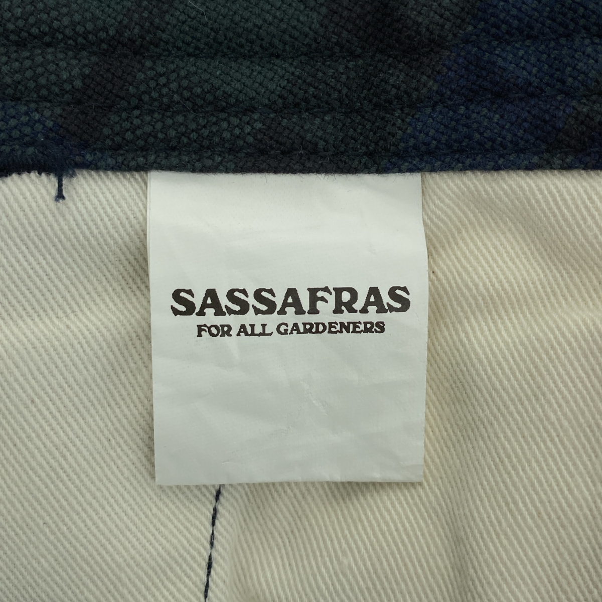 SASSAFRAS / ササフラス Sprayer Stream Pants 1/2 スプレイヤー ストリーム チェックショートパンツ