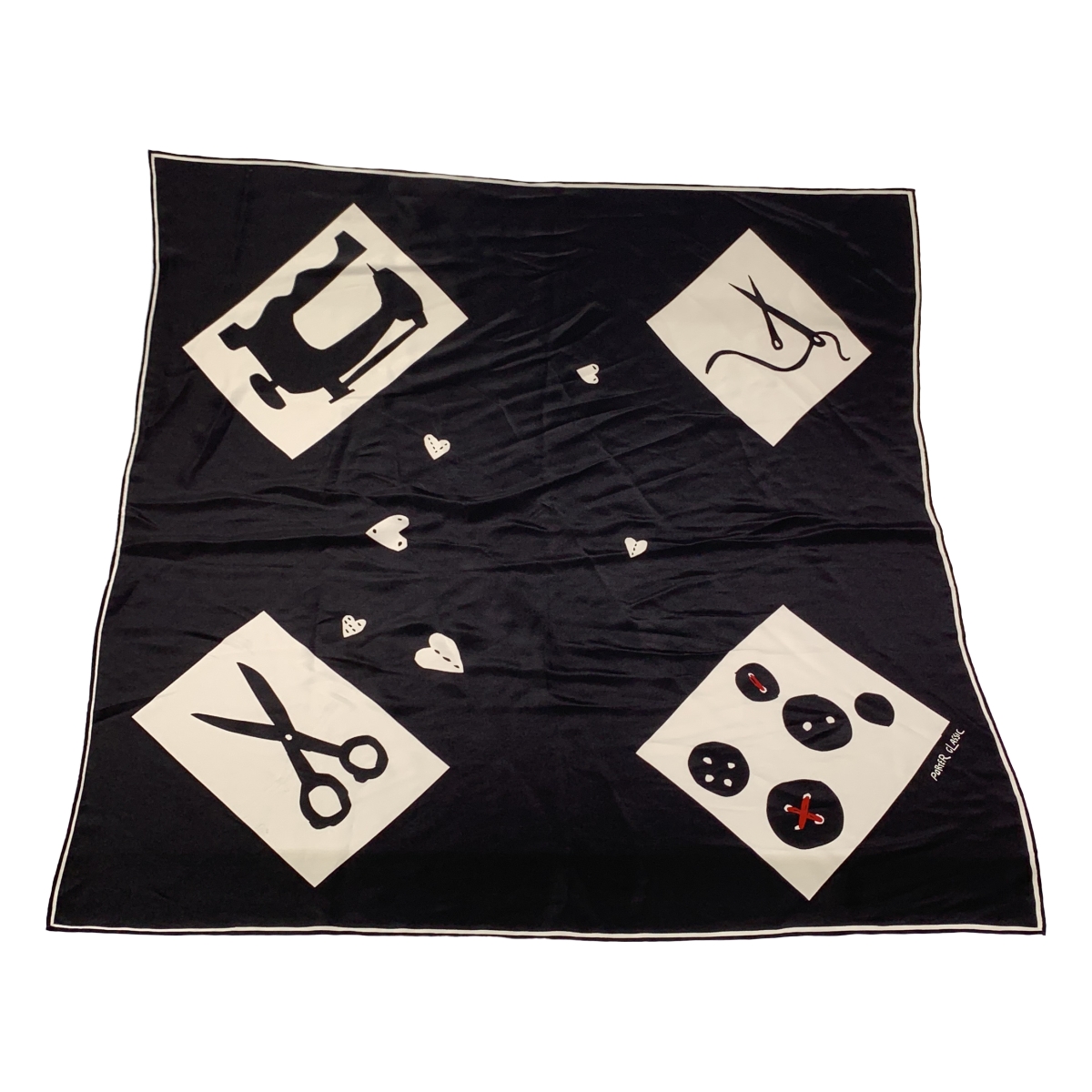 PORTER CLASSIC / ポータークラシック お針子マフィア 総柄 シルク スカーフ