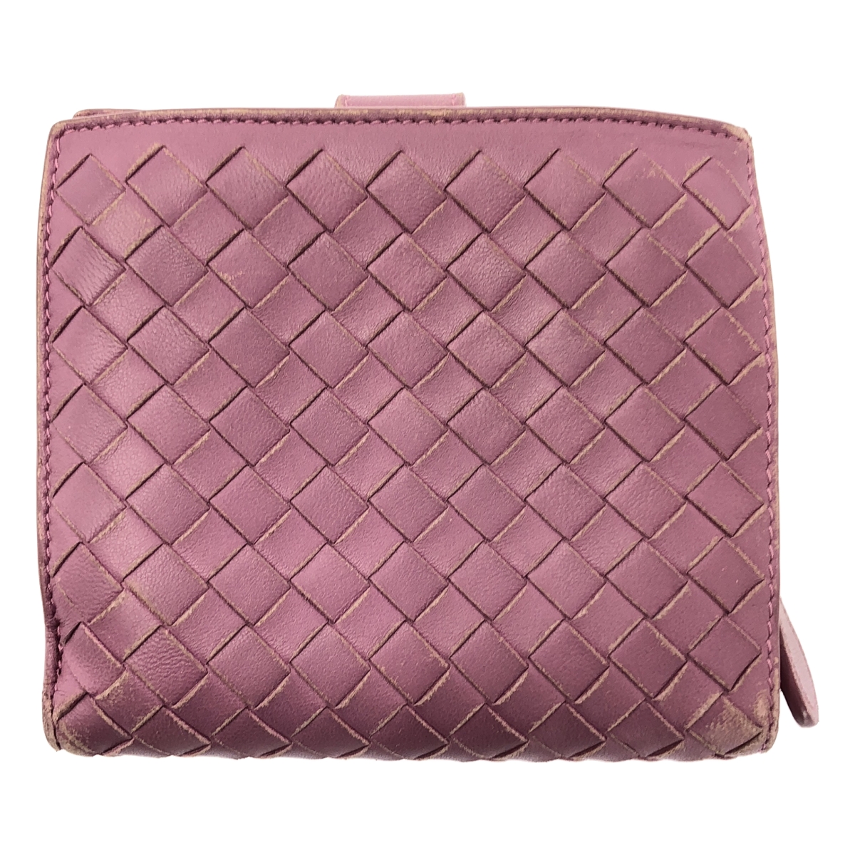BOTTEGA VENETA / ボッテガヴェネタ レザー イントレチャート コンパクトウォレット 財布