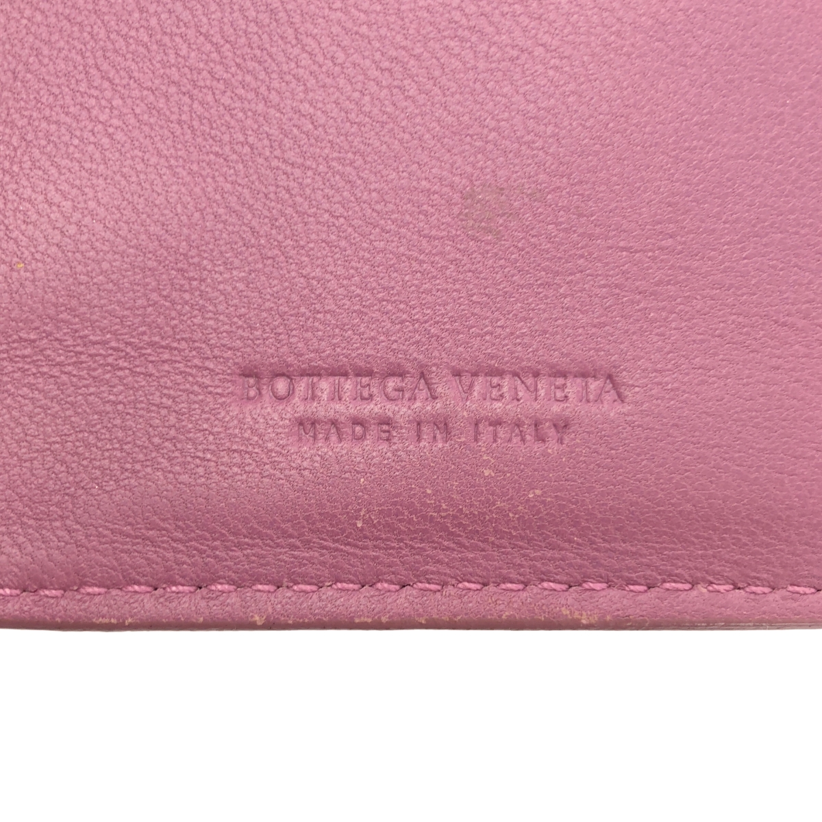 BOTTEGA VENETA / ボッテガヴェネタ レザー イントレチャート コンパクトウォレット 財布