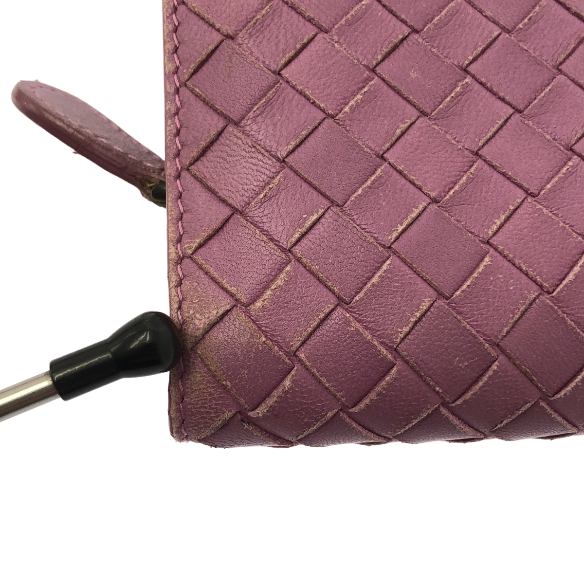 BOTTEGA VENETA / ボッテガヴェネタ レザー イントレチャート コンパクトウォレット 財布