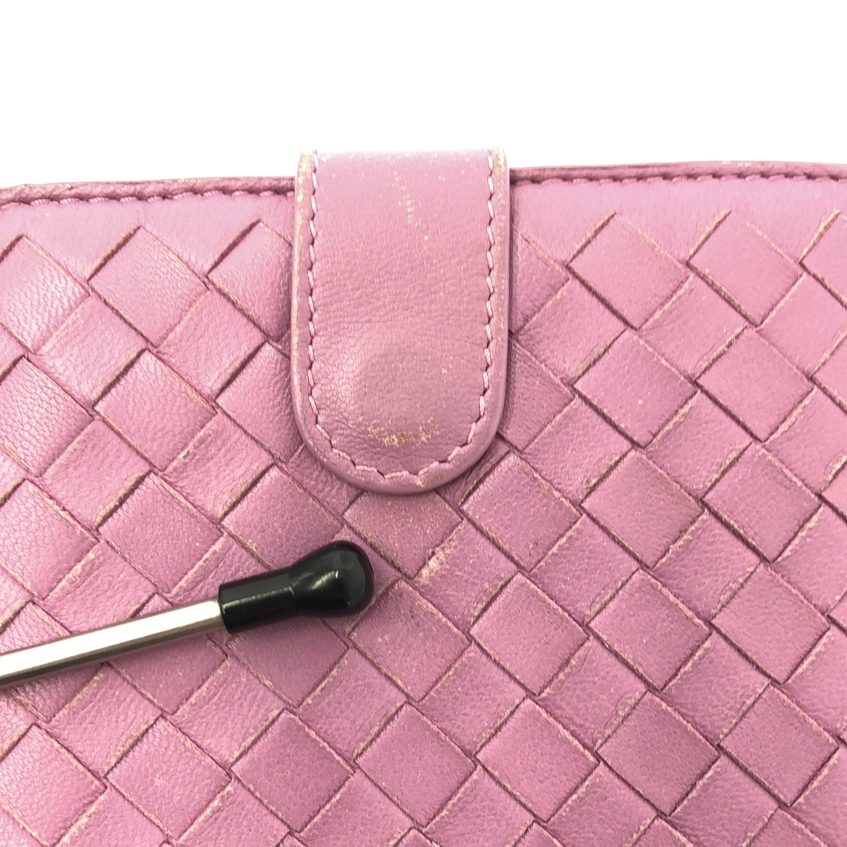 BOTTEGA VENETA / ボッテガヴェネタ レザー イントレチャート コンパクトウォレット 財布