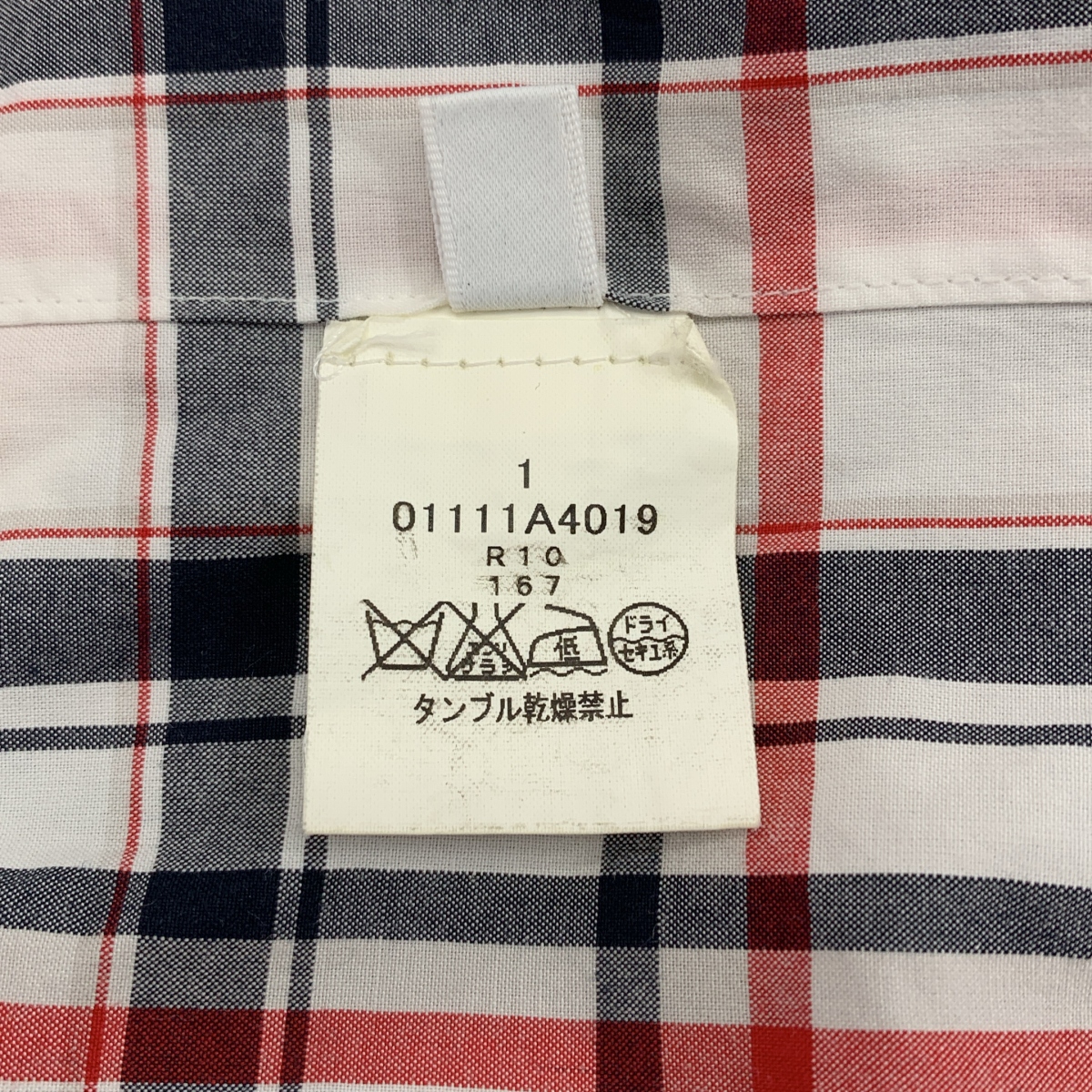 THOM BROWNE / トムブラウン ラウンドカラー チェックシャツ