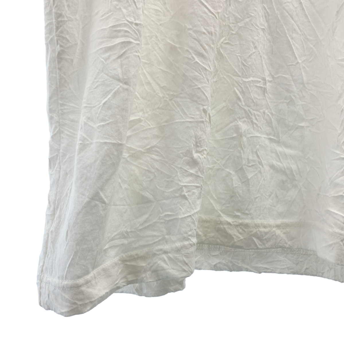 KUON / クオン Cap Sleeve Wrinked T-Shirt シワ加工 異素材切替 キャップスリーブ Tシャツ