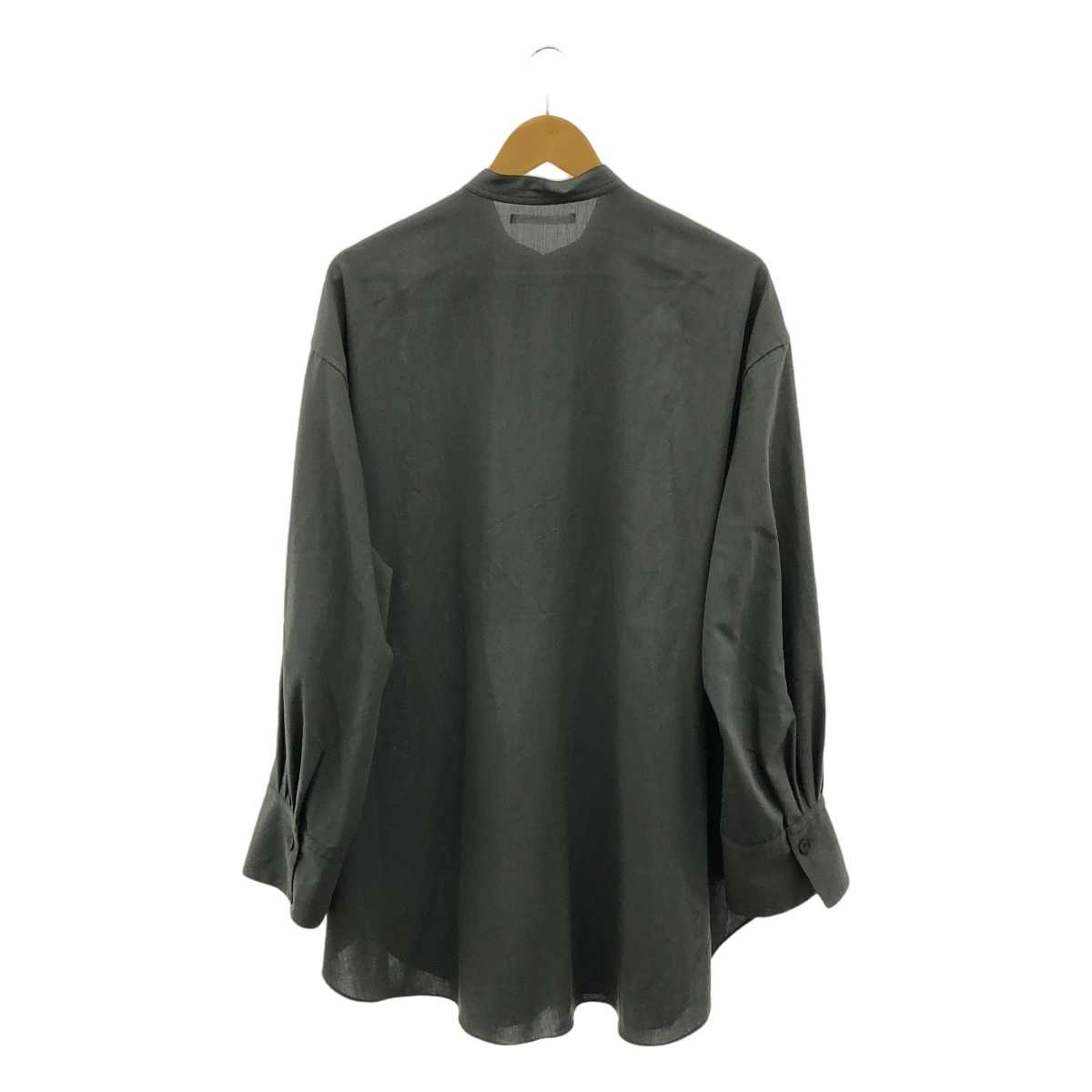 その他 ウール スタンドカラー オーバーサイズ シャツ