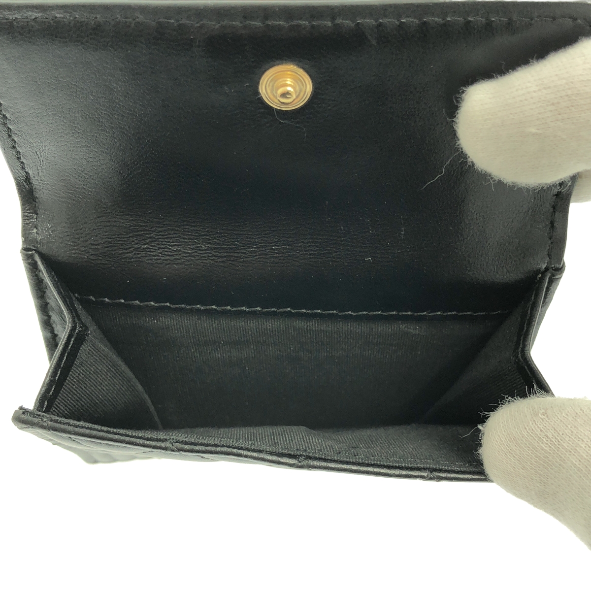 CHANEL / シャネル ボーイシャネル マトラッセ ココマーク スモールフラップ コンパクトウォレット 財布