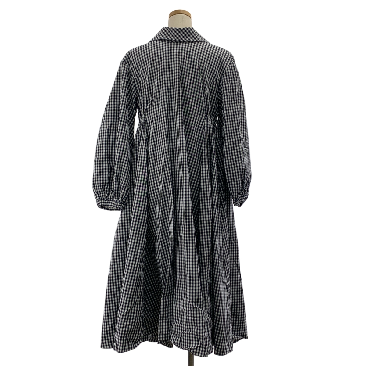 Re:poris / レポリス フルーツパーラー フルーツサンド / チェック ポケット付き ボリューム ワンピース