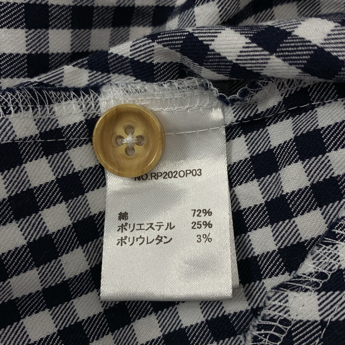 Re:poris / レポリス フルーツパーラー フルーツサンド / チェック ポケット付き ボリューム ワンピース