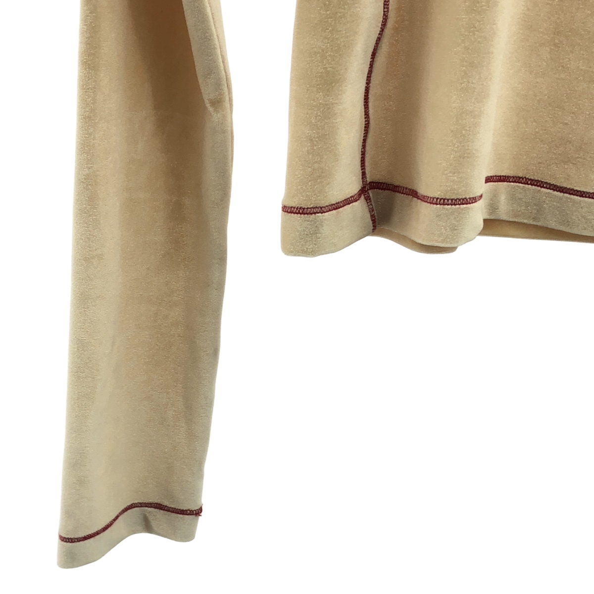 その他 ベロア ロゴ ワイドネック カットソー