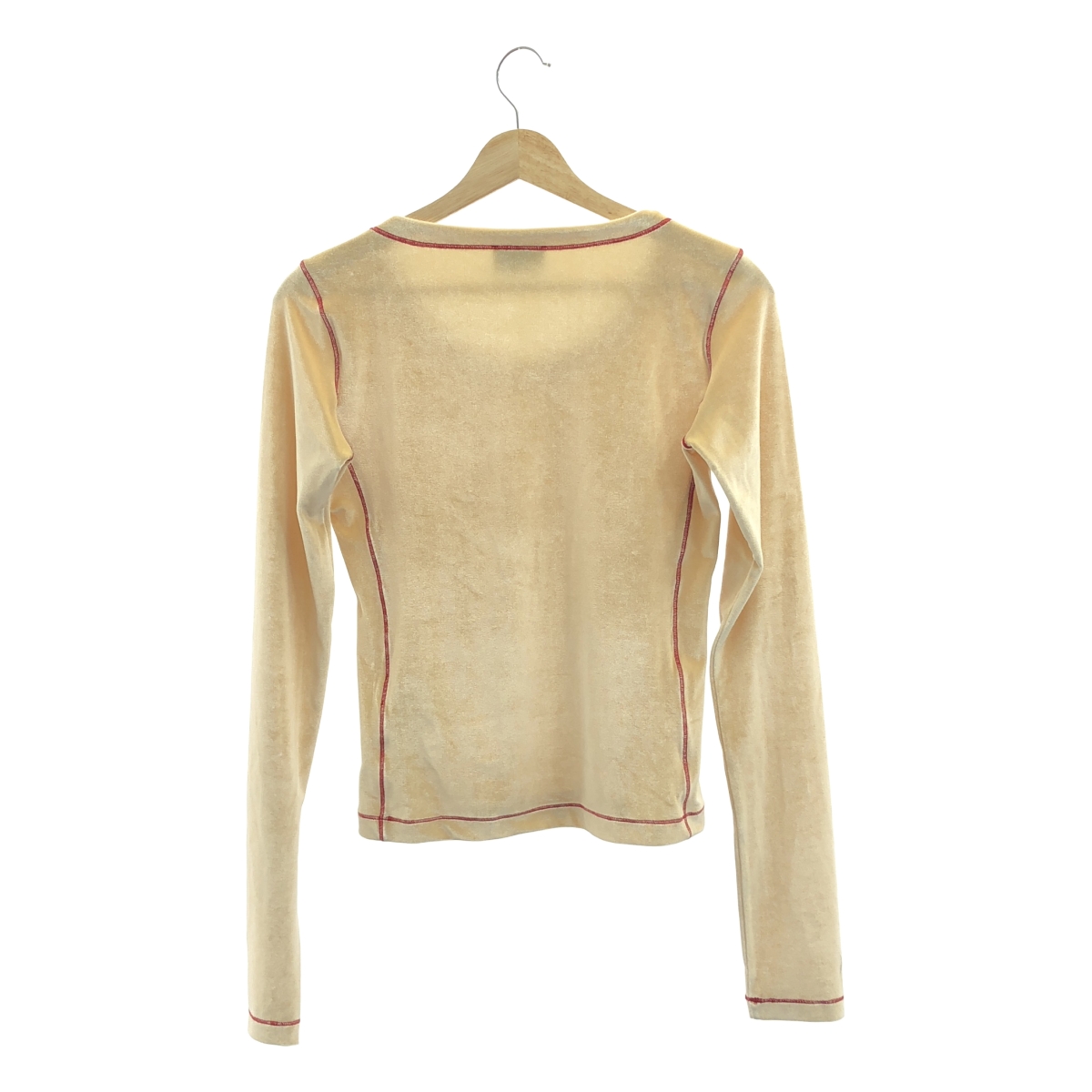 その他 ベロア ロゴ ワイドネック カットソー