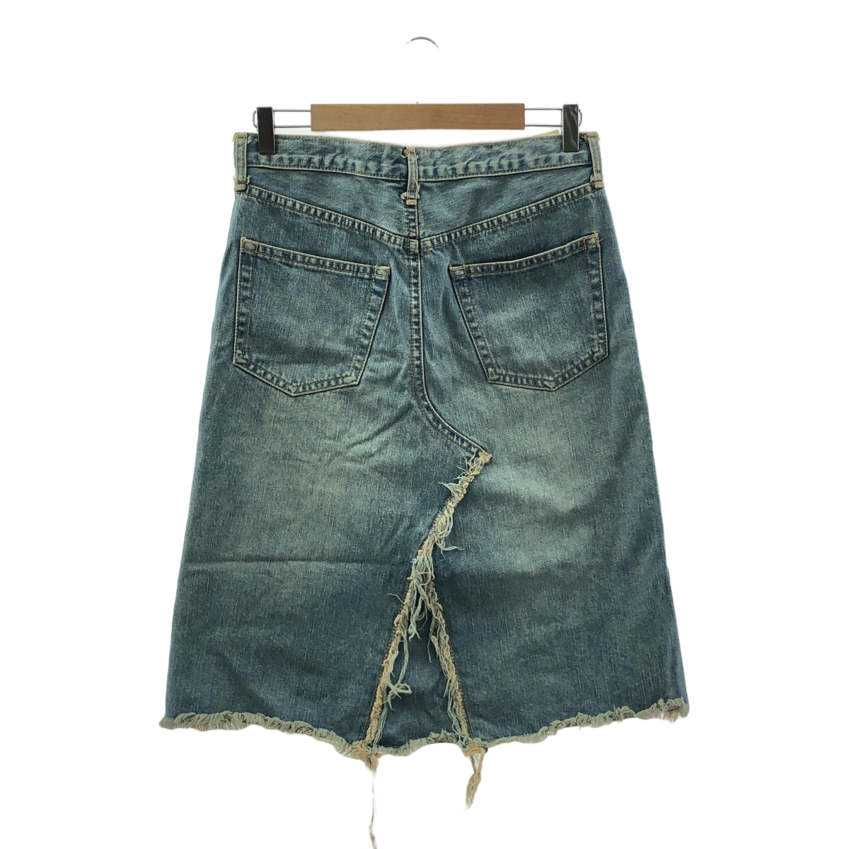 JUNYA WATANABE MAN PINK / ジュンヤワタナベマンピンク ダメージ加工 ウォッシュドデニム スカート