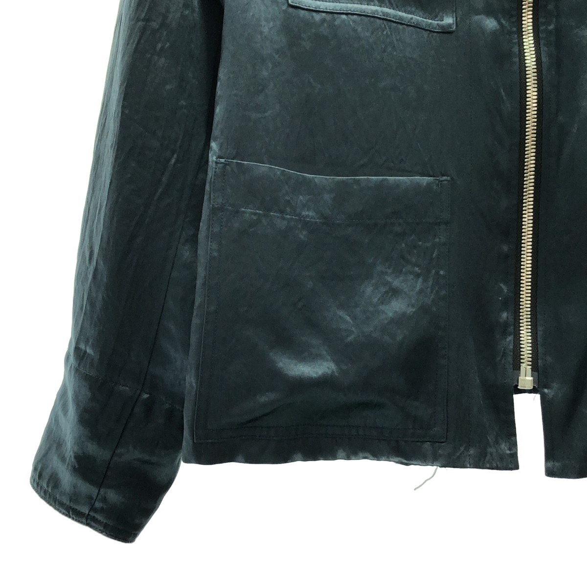 TANAKA / タナカ NO COLLAR WORK JACKET サテン ノーカラー ワークジャケット