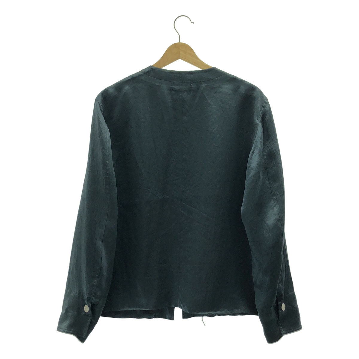 TANAKA / タナカ NO COLLAR WORK JACKET サテン ノーカラー ワークジャケット