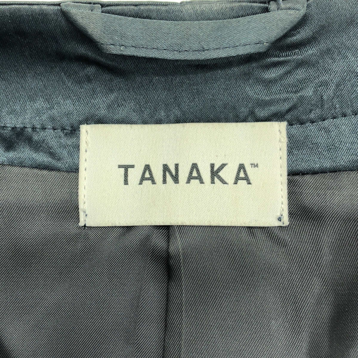 TANAKA / タナカ NO COLLAR WORK JACKET サテン ノーカラー ワークジャケット