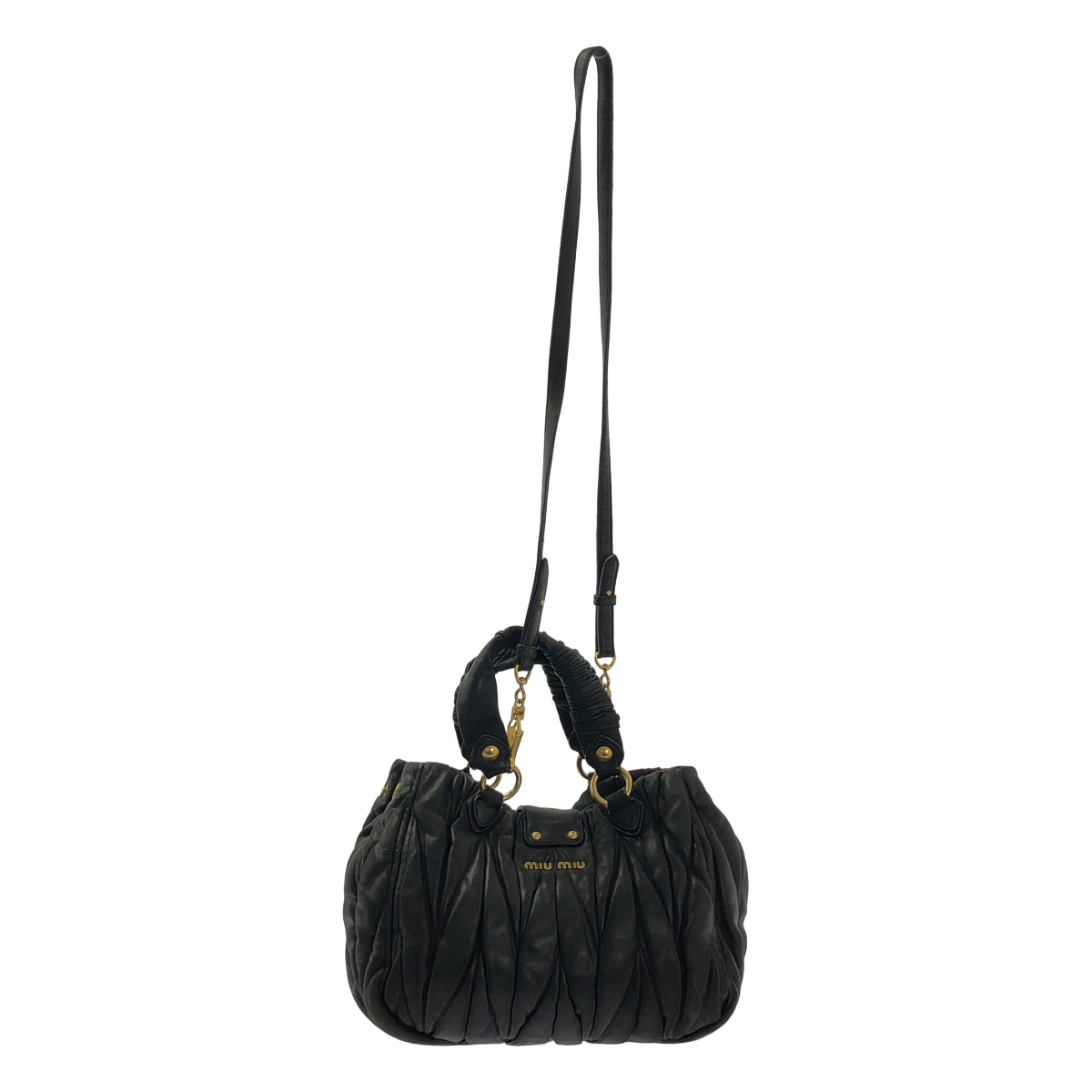 miu miu / ミュウミュウ 2way マテラッセ レザー ショッピング ハンドバッグ