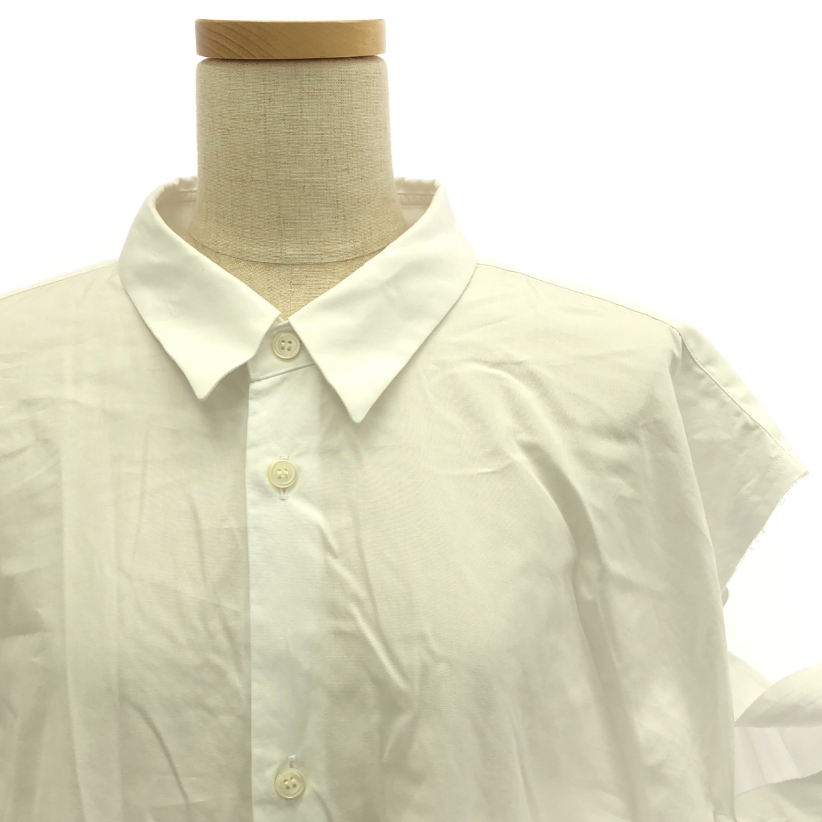 COMME des GARCONS / コムデギャルソン オープンショルダー コットン ロング シャツワンピース