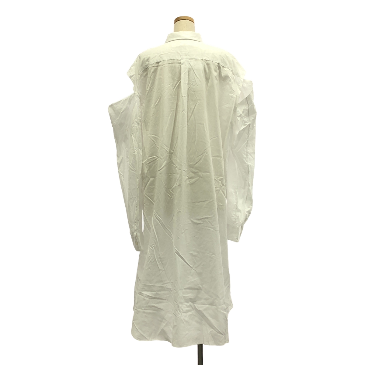 COMME des GARCONS / コムデギャルソン オープンショルダー コットン ロング シャツワンピース