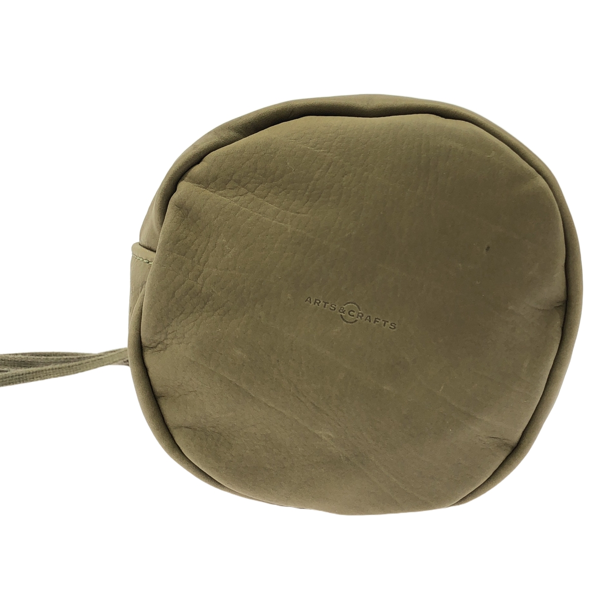 ARTS&CRAFTS / アーツアンドクラフツ カーフレザー コンビ ドローストリング ポーチ ショルダーバッグ