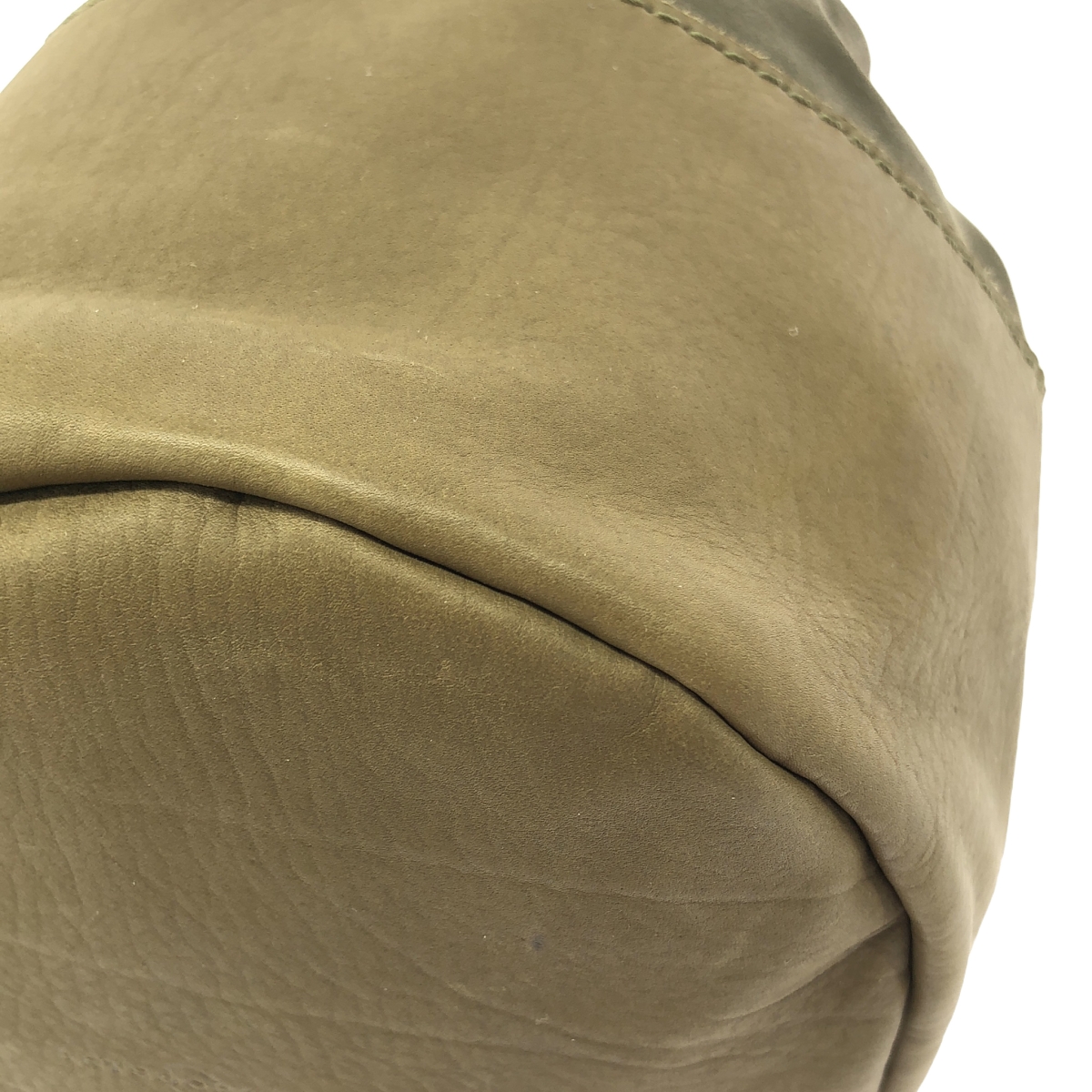 ARTS&CRAFTS / アーツアンドクラフツ カーフレザー コンビ ドローストリング ポーチ ショルダーバッグ