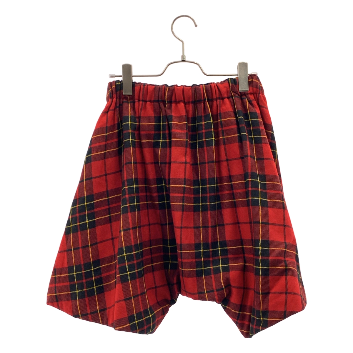COMME des GARCONS / コムデギャルソン タータンチェック ドローストリング ワイド ショートパンツ ショーツ / 総裏地