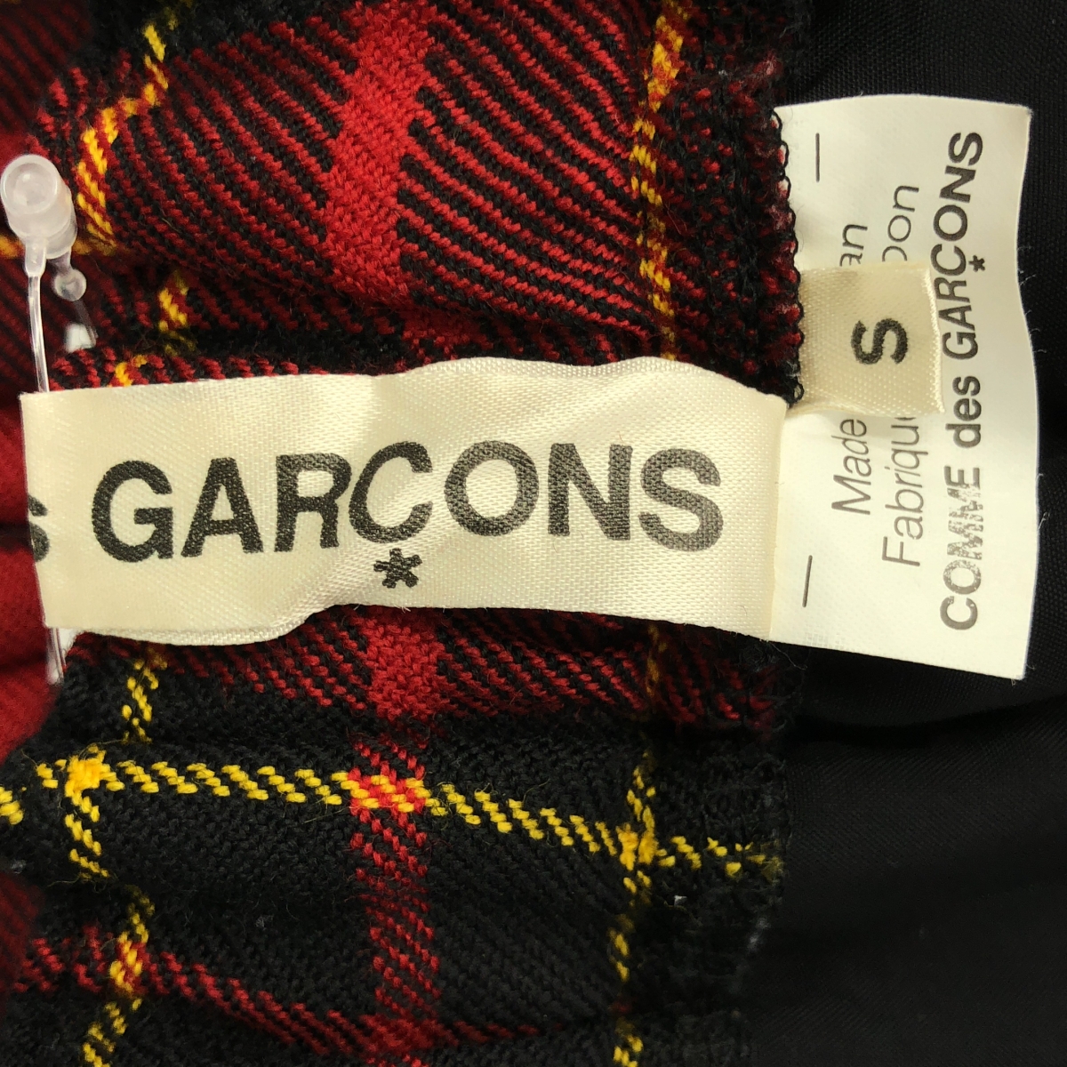 COMME des GARCONS / コムデギャルソン タータンチェック ドローストリング ワイド ショートパンツ ショーツ / 総裏地