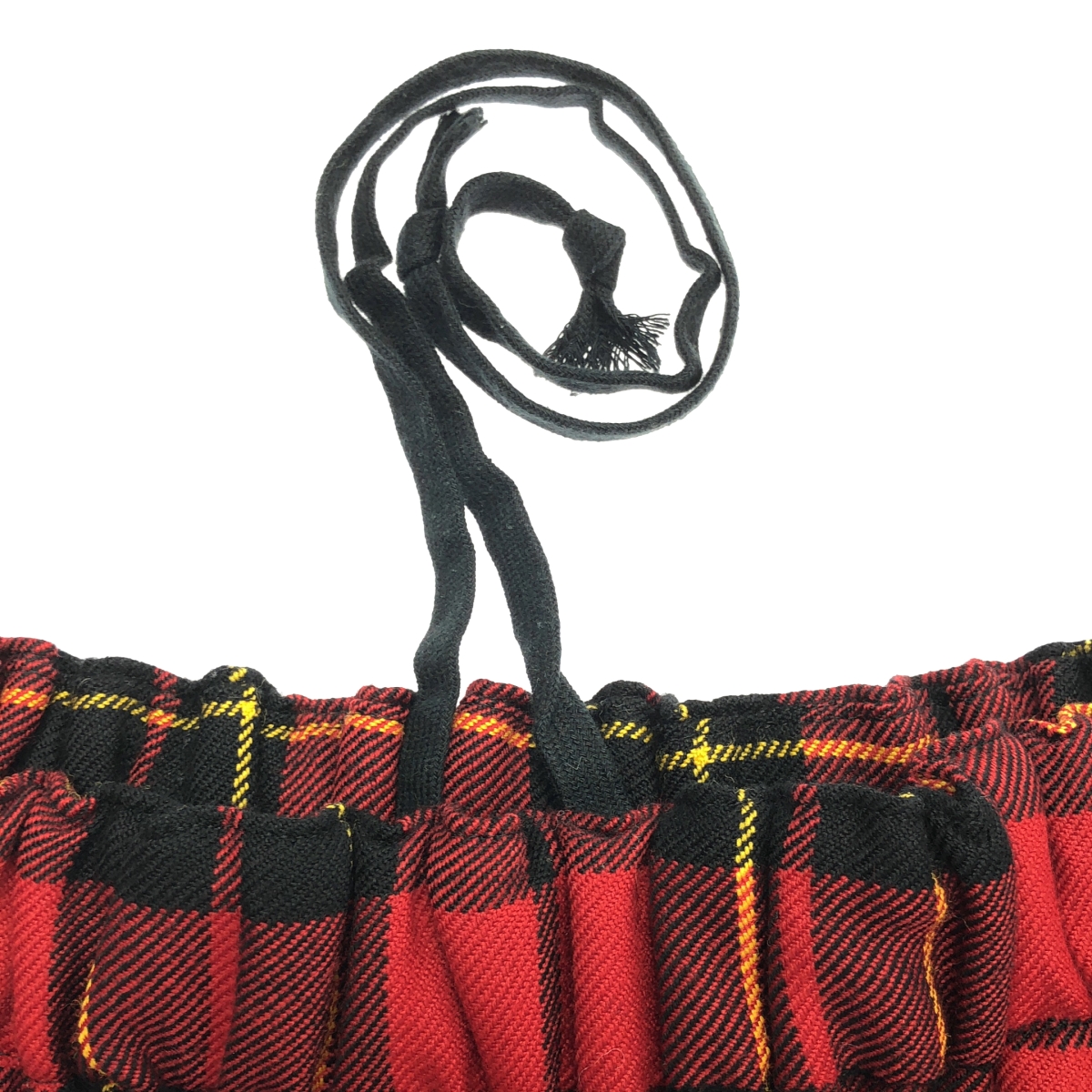 COMME des GARCONS / コムデギャルソン タータンチェック ドローストリング ワイド ショートパンツ ショーツ / 総裏地