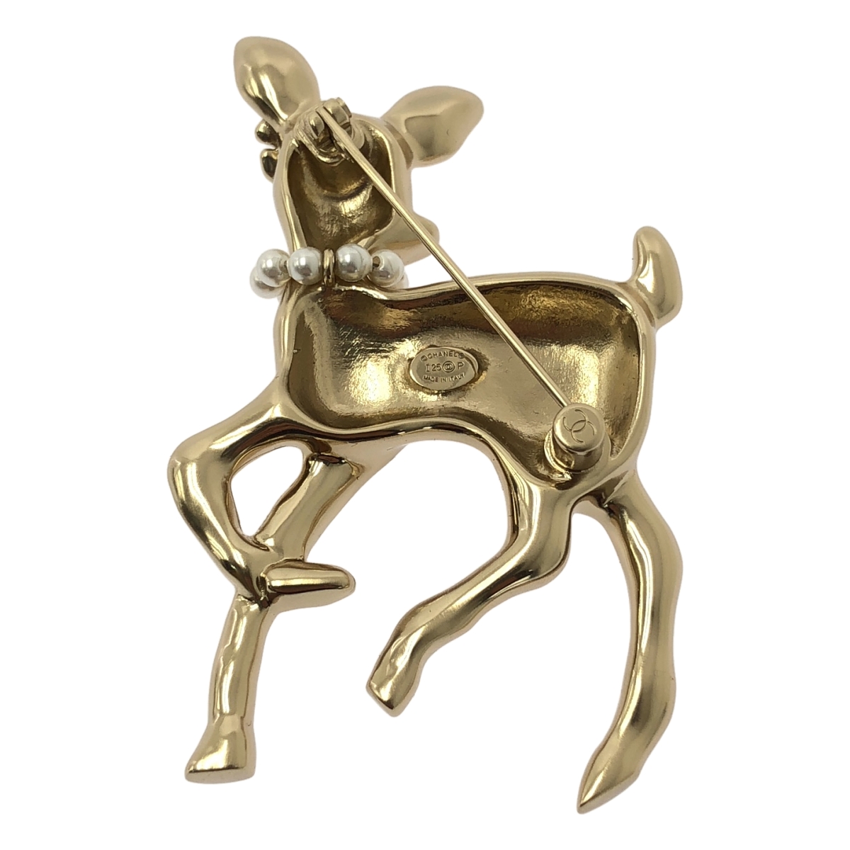 CHANEL / シャネル ABF295 ココマーク バンビ ラインストーン フェイクパール装飾 ブローチ
