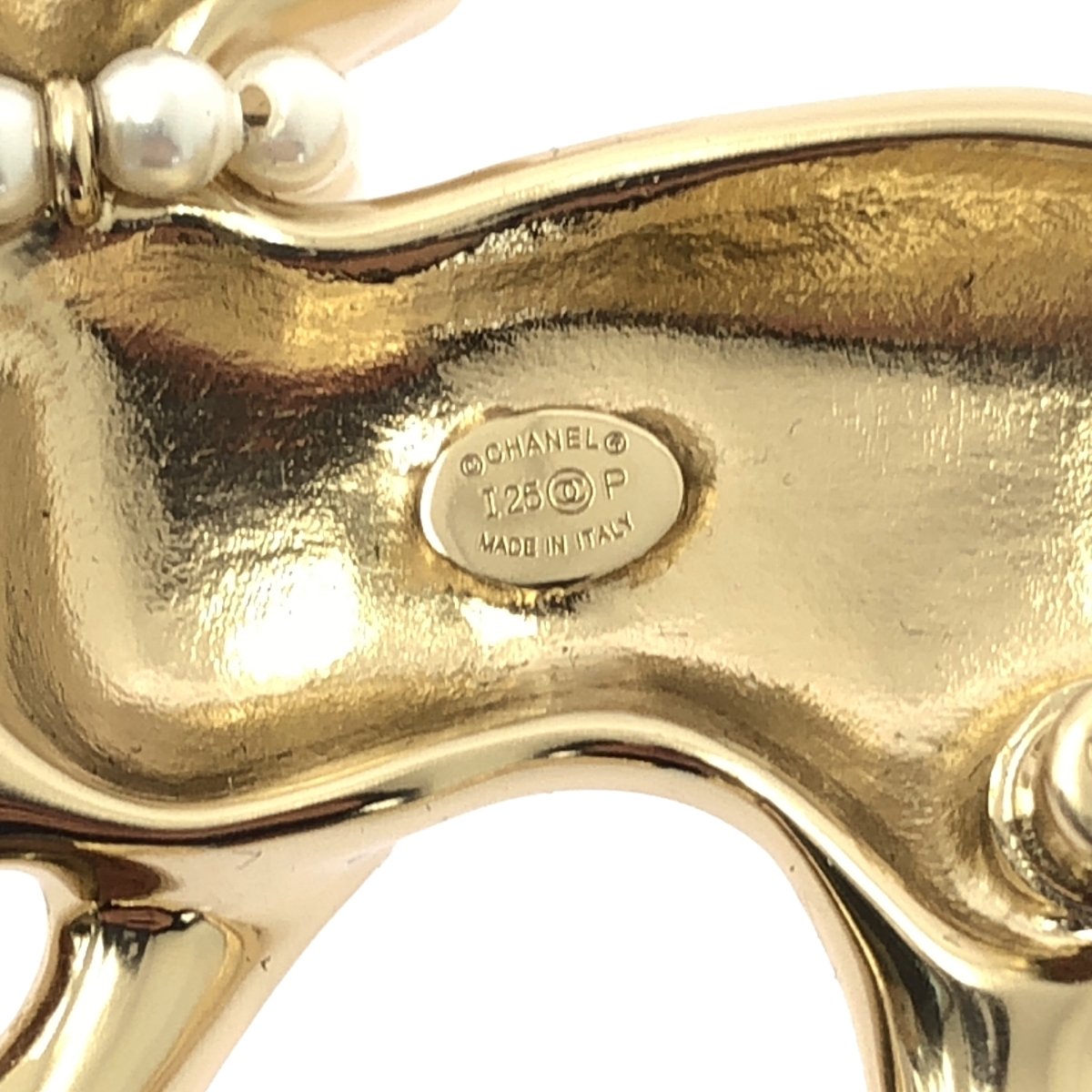 CHANEL / シャネル ABF295 ココマーク バンビ ラインストーン フェイクパール装飾 ブローチ