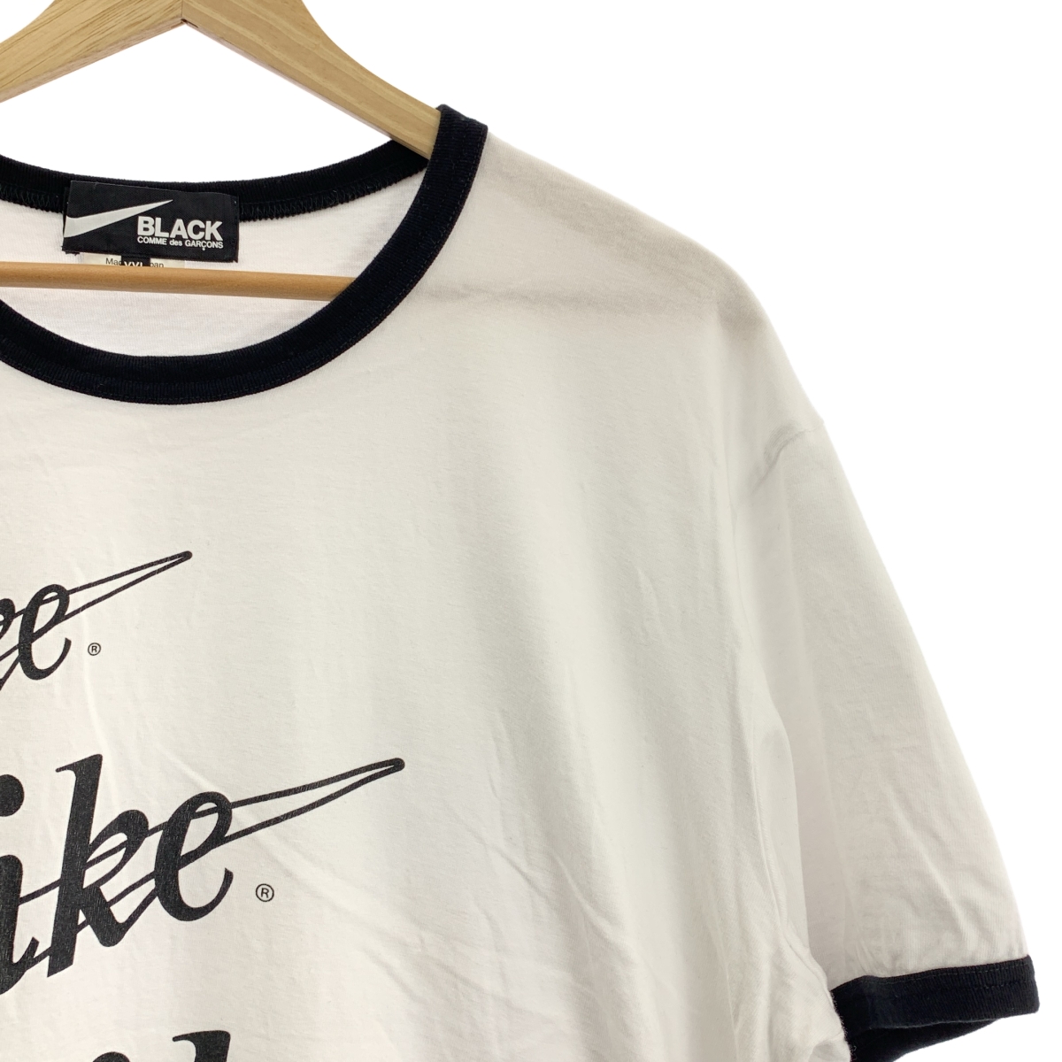 BLACK COMME des GARCONS / ブラックコムデギャルソン ×NIKE / コットン ロゴ Tシャツ