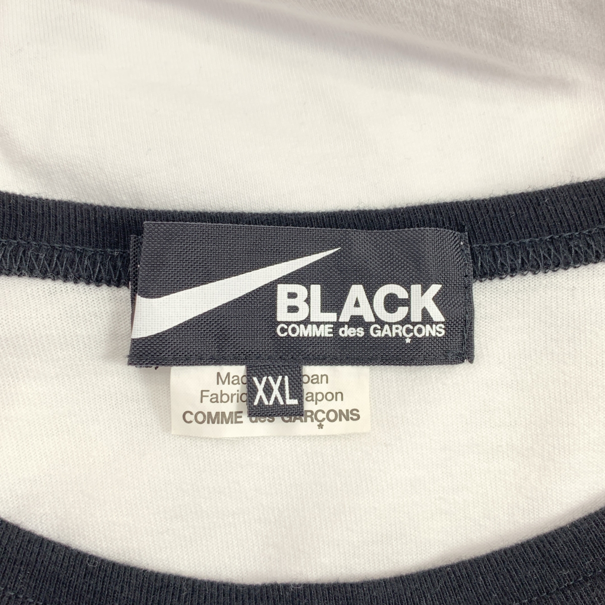 BLACK COMME des GARCONS / ブラックコムデギャルソン ×NIKE / コットン ロゴ Tシャツ