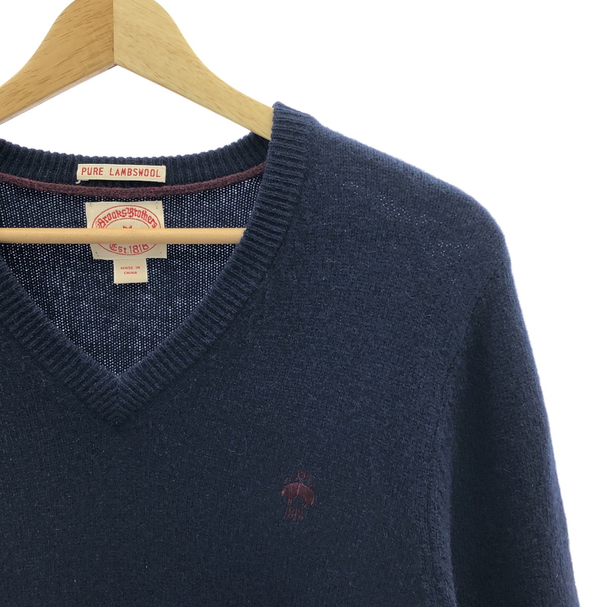 その他 PURE LAMBSWOOL / ワンポイントロゴ ニット セーター