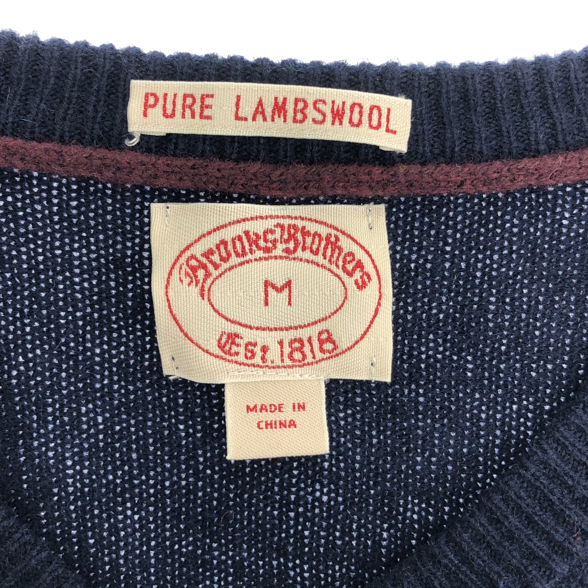 その他 PURE LAMBSWOOL / ワンポイントロゴ ニット セーター