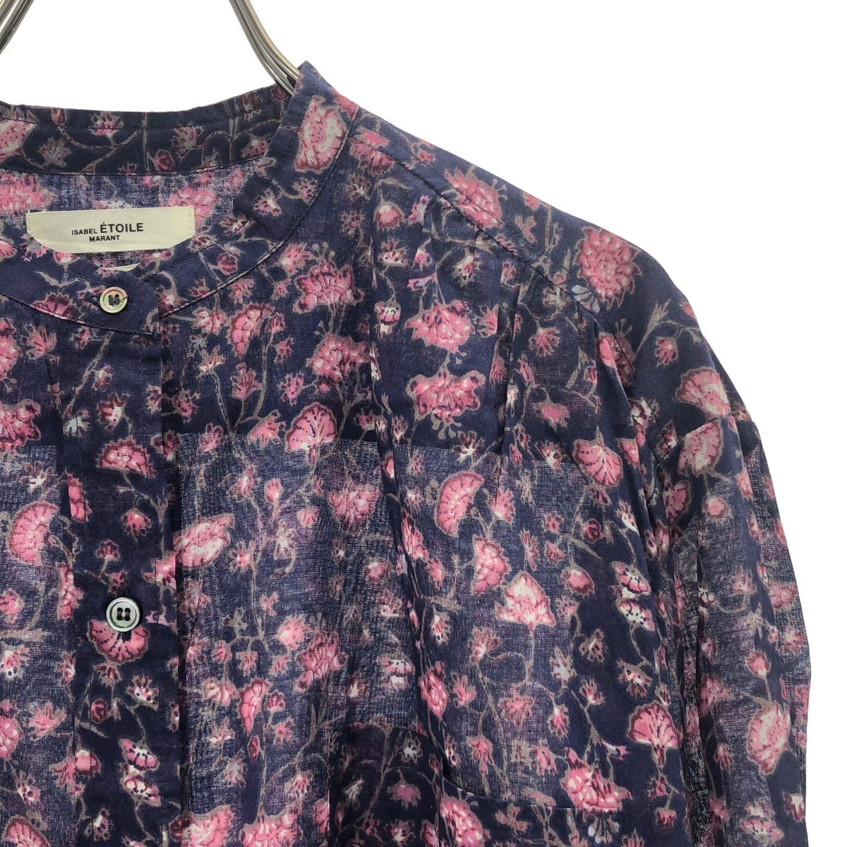 ISABEL MARANT ETOILE / イザベルマランエトワール 総柄 バンドカラー シャツ ブラウス
