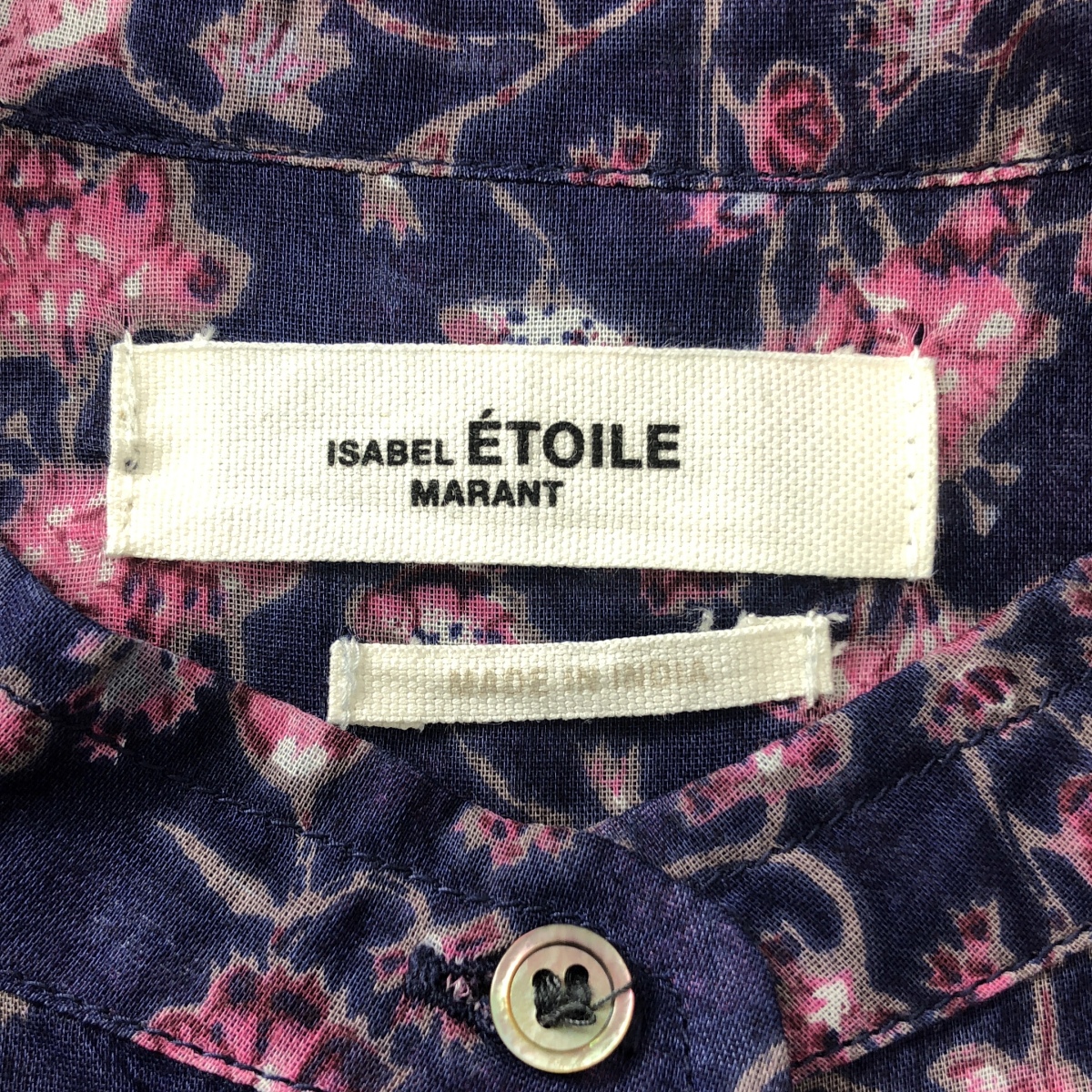 ISABEL MARANT ETOILE / イザベルマランエトワール 総柄 バンドカラー シャツ ブラウス