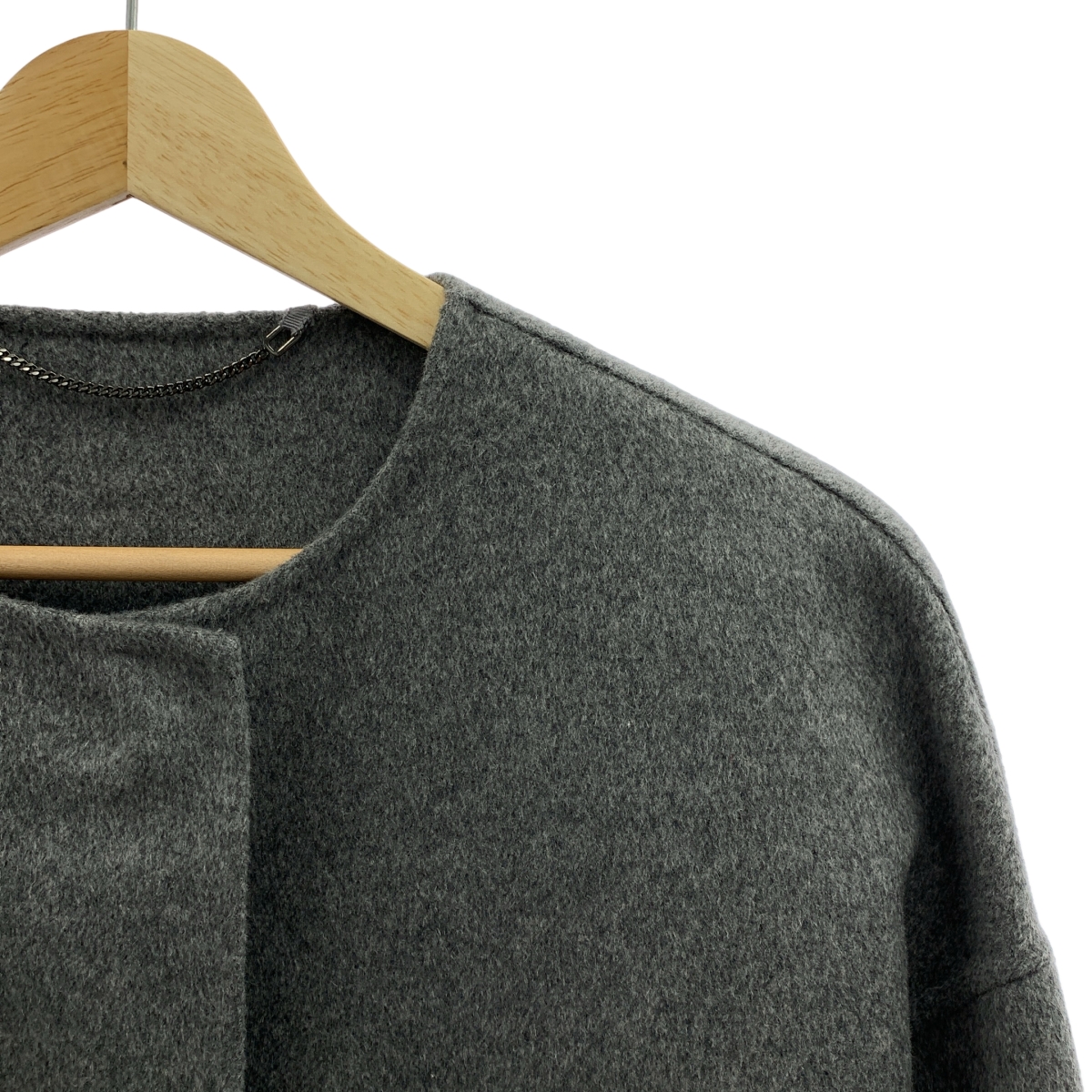 ADORE / アドーア ノーカラー リバー ロングコート