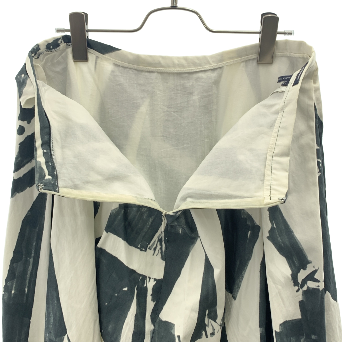 JIL SANDER NAVY / ジルサンダーネイビー タック プリント ロングスカート