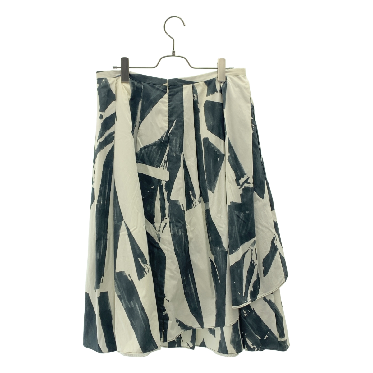 JIL SANDER NAVY / ジルサンダーネイビー タック プリント ロングスカート