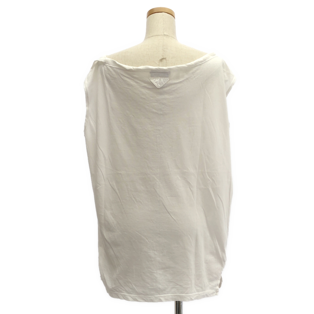PRADA / プラダ 変形 バックロゴ ドローストリング スリット オーバー カットソー