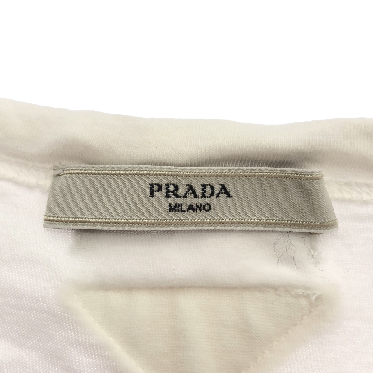 PRADA / プラダ 変形 バックロゴ ドローストリング スリット オーバー カットソー