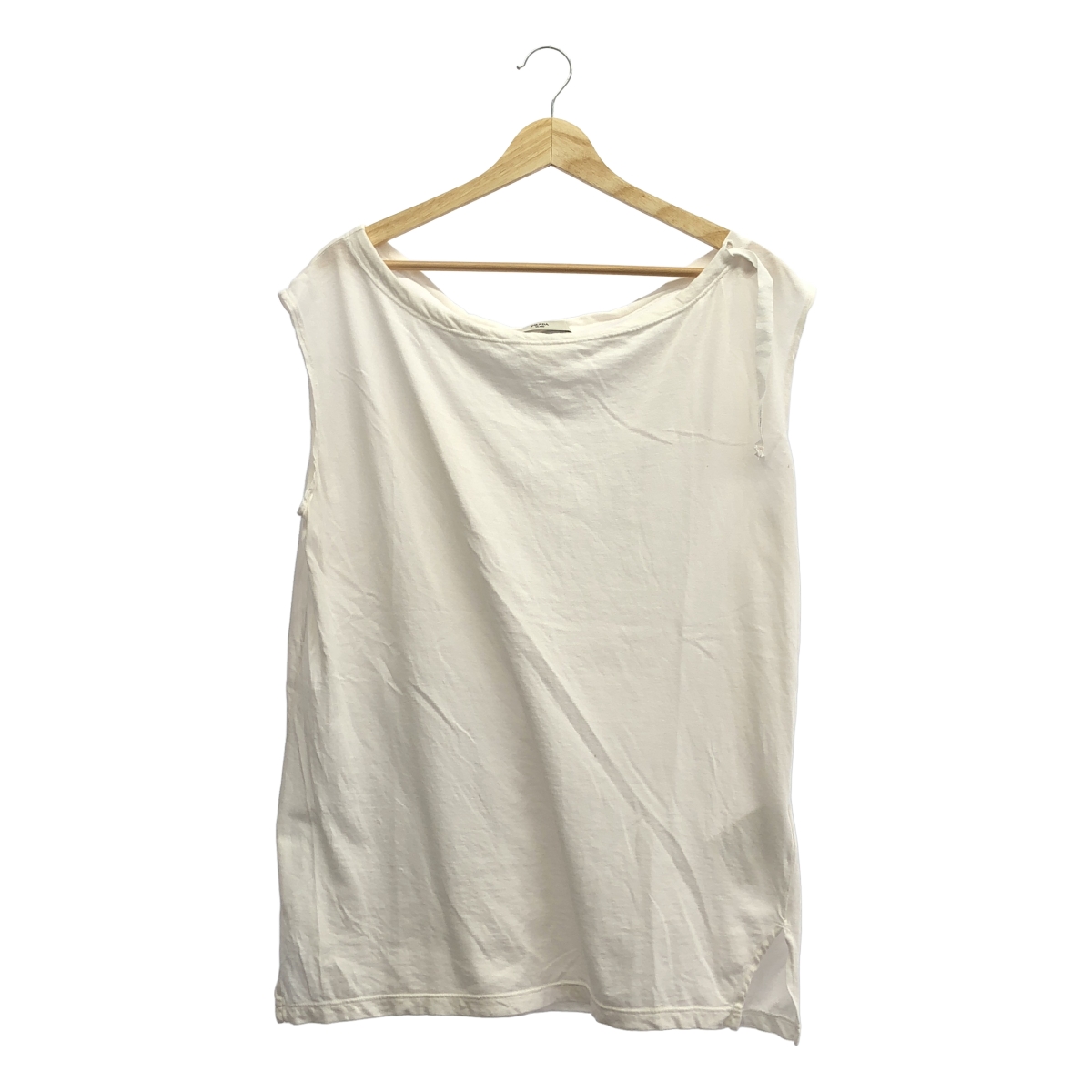 PRADA / プラダ 変形 バックロゴ ドローストリング スリット オーバー カットソー