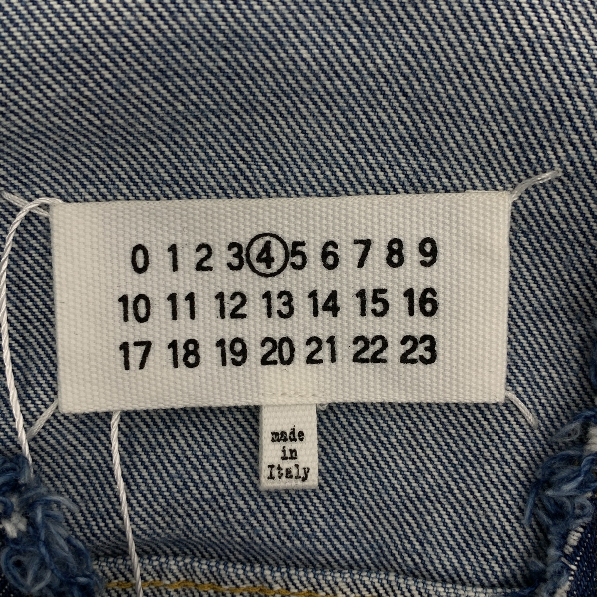 Maison Margiela / メゾンマルジェラ ダメージ加工 ノーカラー デニム ジャケット