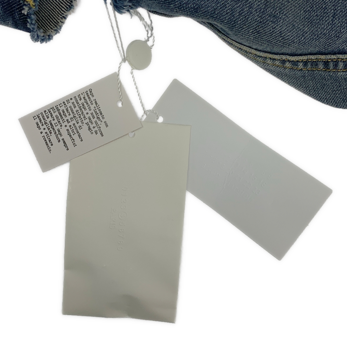 Maison Margiela / メゾンマルジェラ ダメージ加工 ノーカラー デニム ジャケット