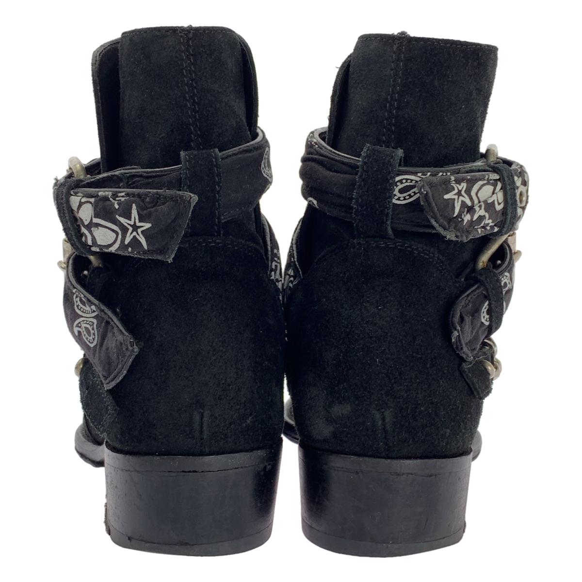AMIRI / アミリ Bandana Buckle Boots / スエード レザー バンダナ チェーン ショートブーツ