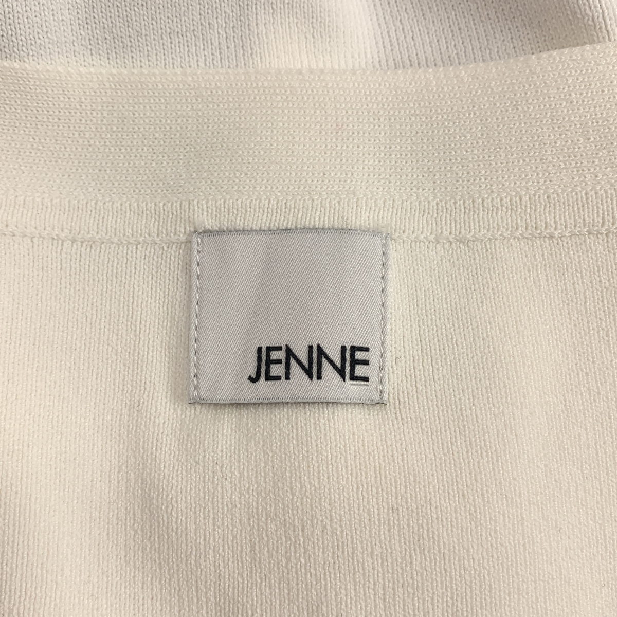 JENNE / ジェンヌ 配色5分袖ニット カーディガン