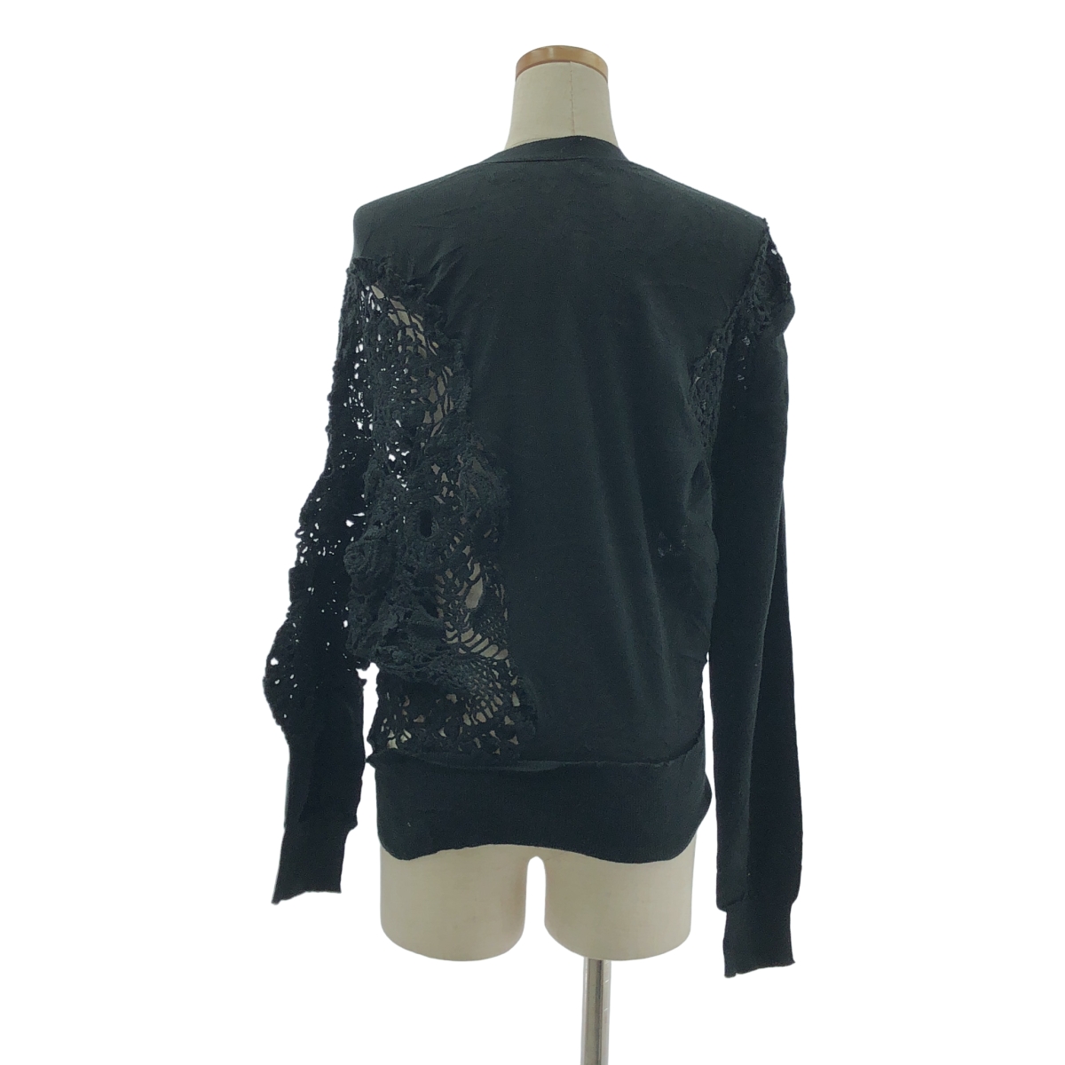 JUNYA WATANABE COMME des GARCONS / ジュンヤワタナベ ポリエステル コットン 変形 アシンメトリー ニット カーディガン